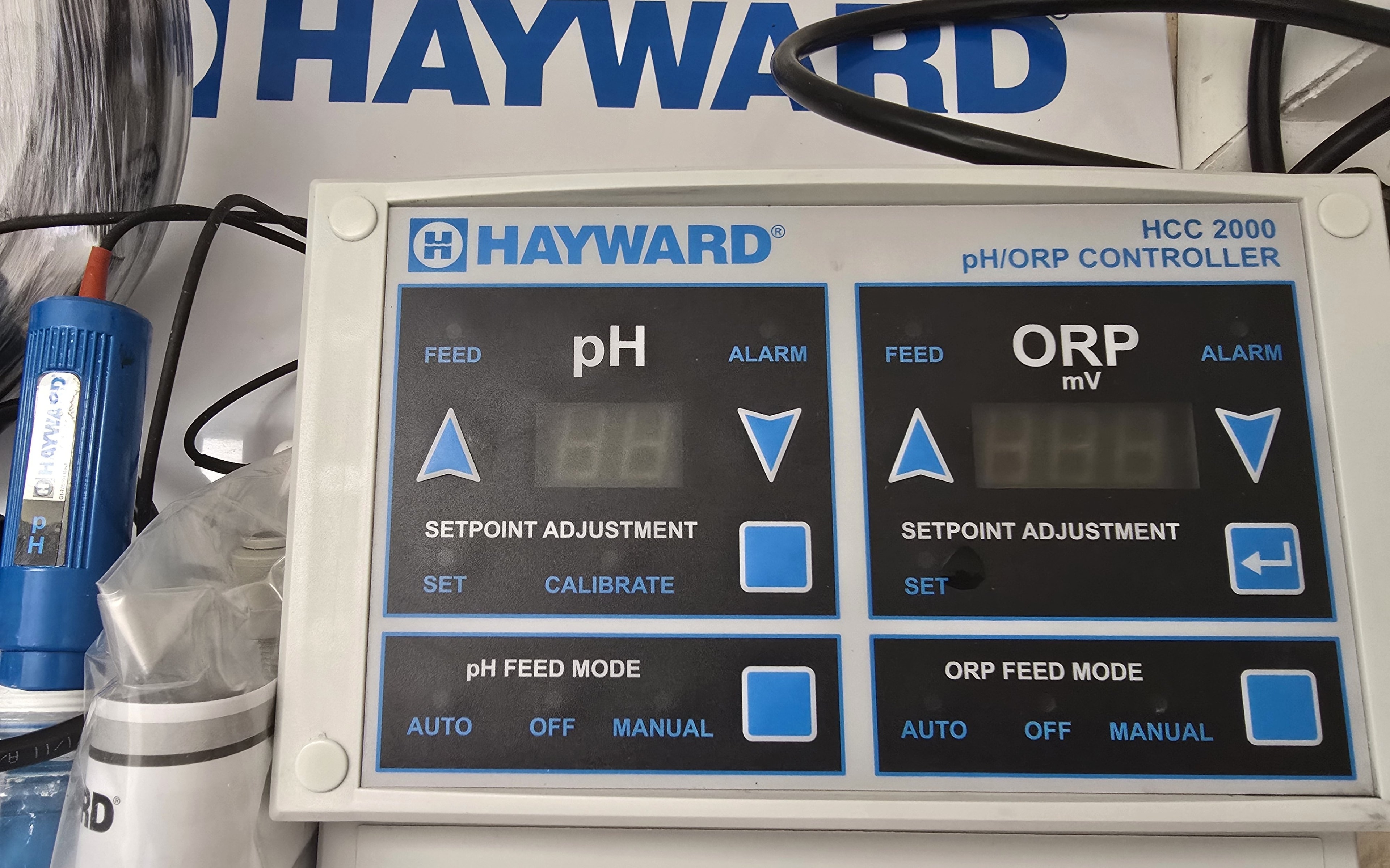 Hayward HCC2000 controller face panel close-up