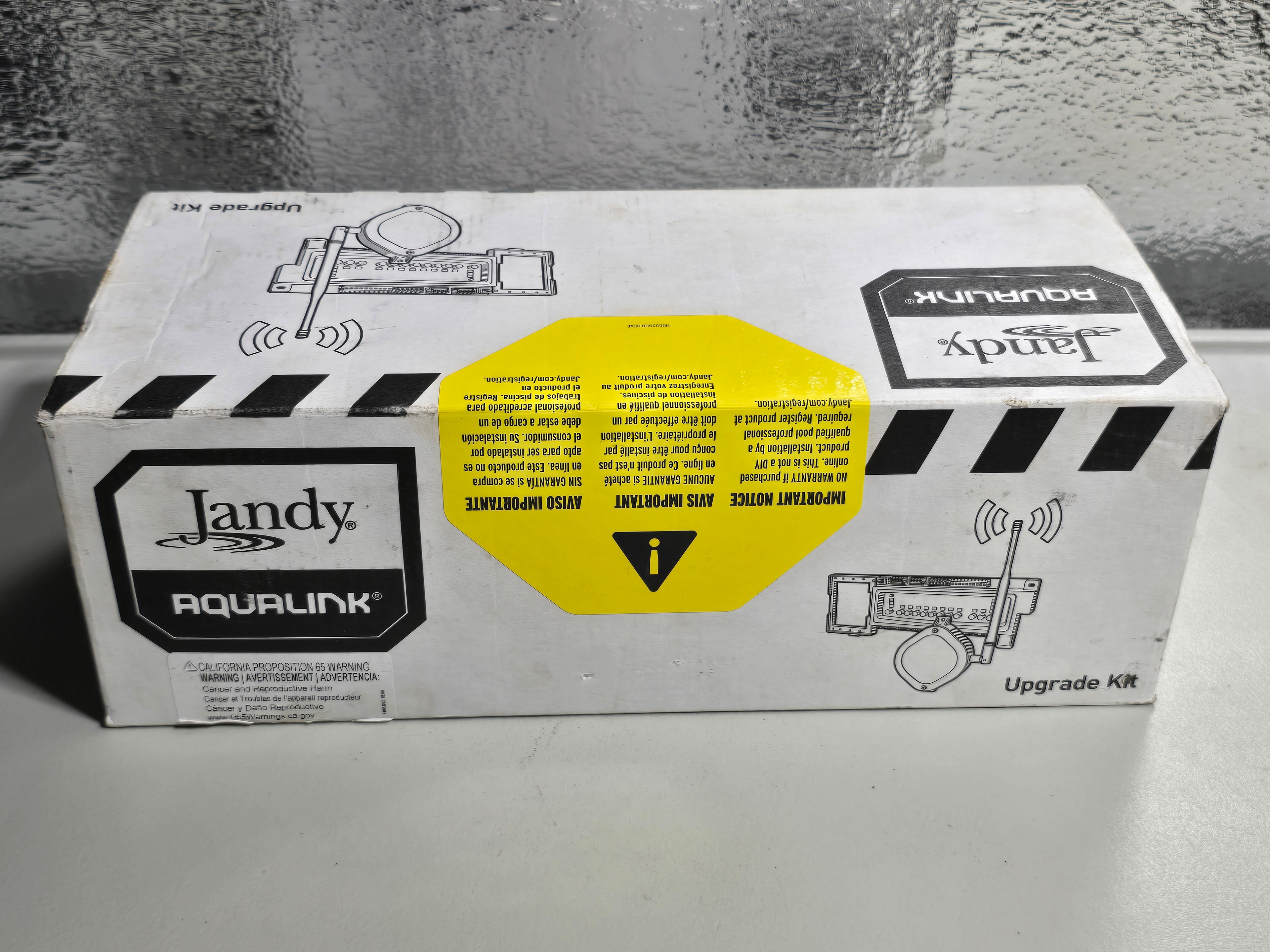 Jandy AquaLink IQ30-RS upgrade kit box — front view showing Jandy AquaLink branding