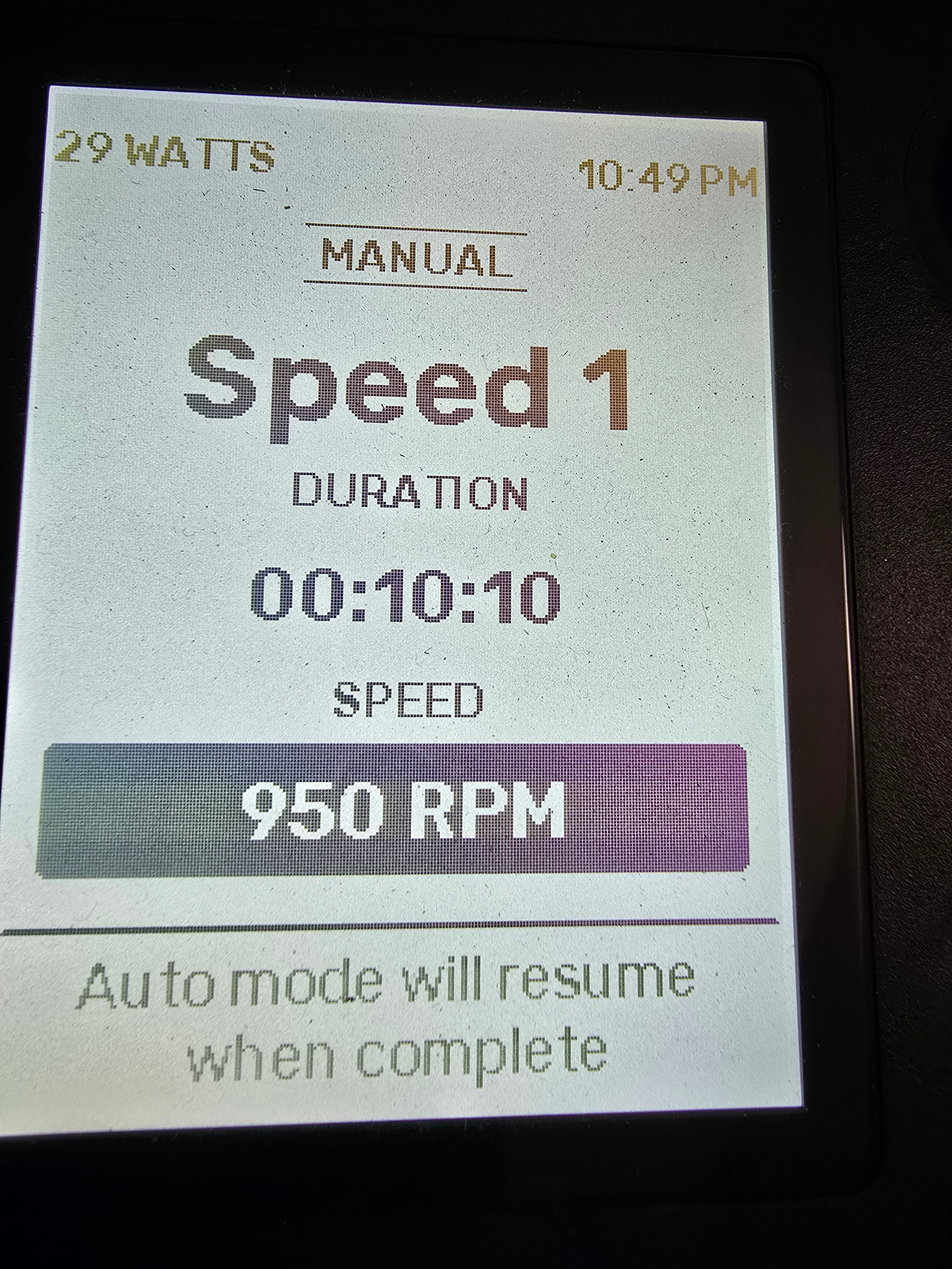 New Jandy SpeedSet controller specifications screen