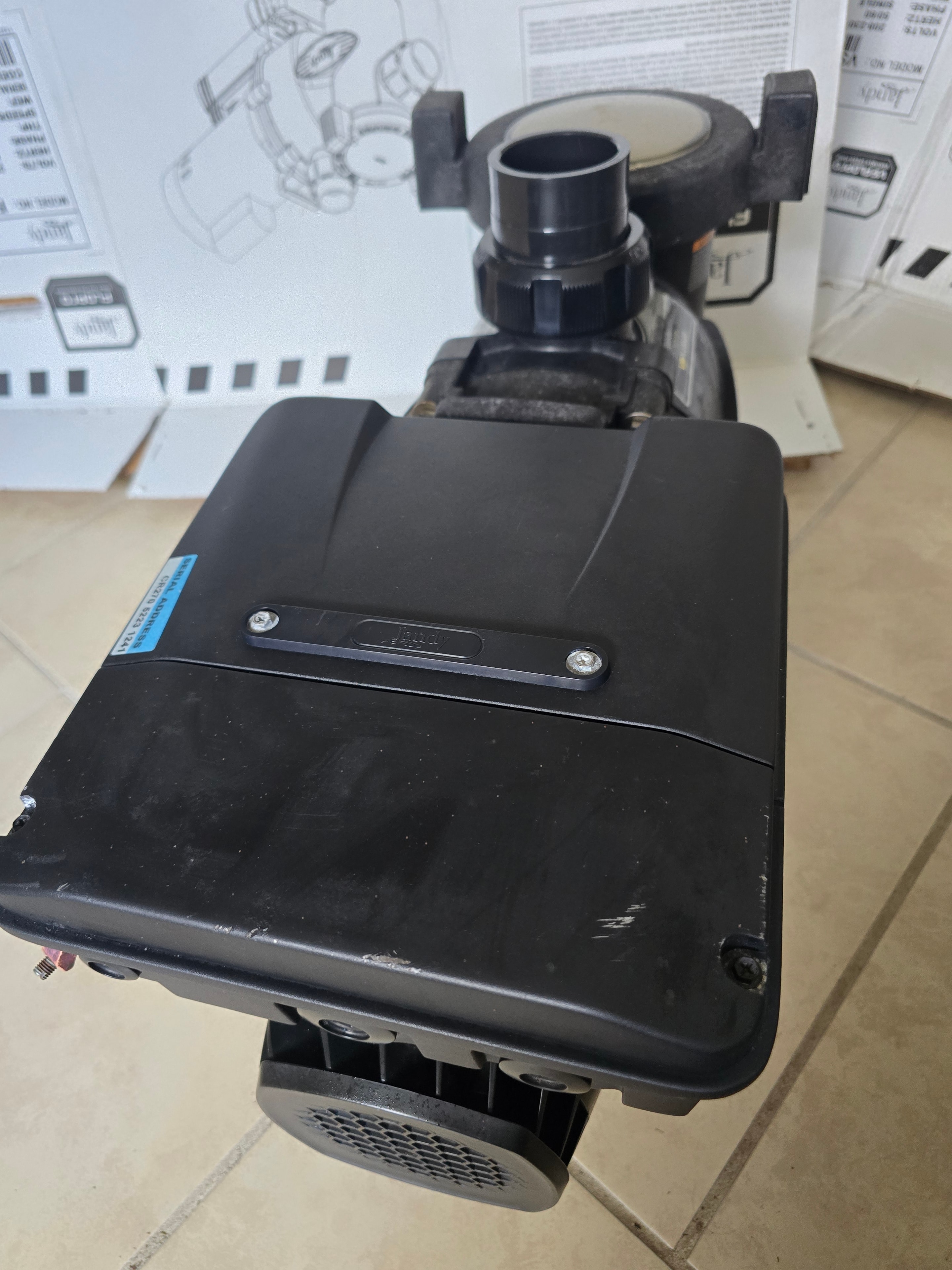 Jandy VS PlusHP pump with included documentation