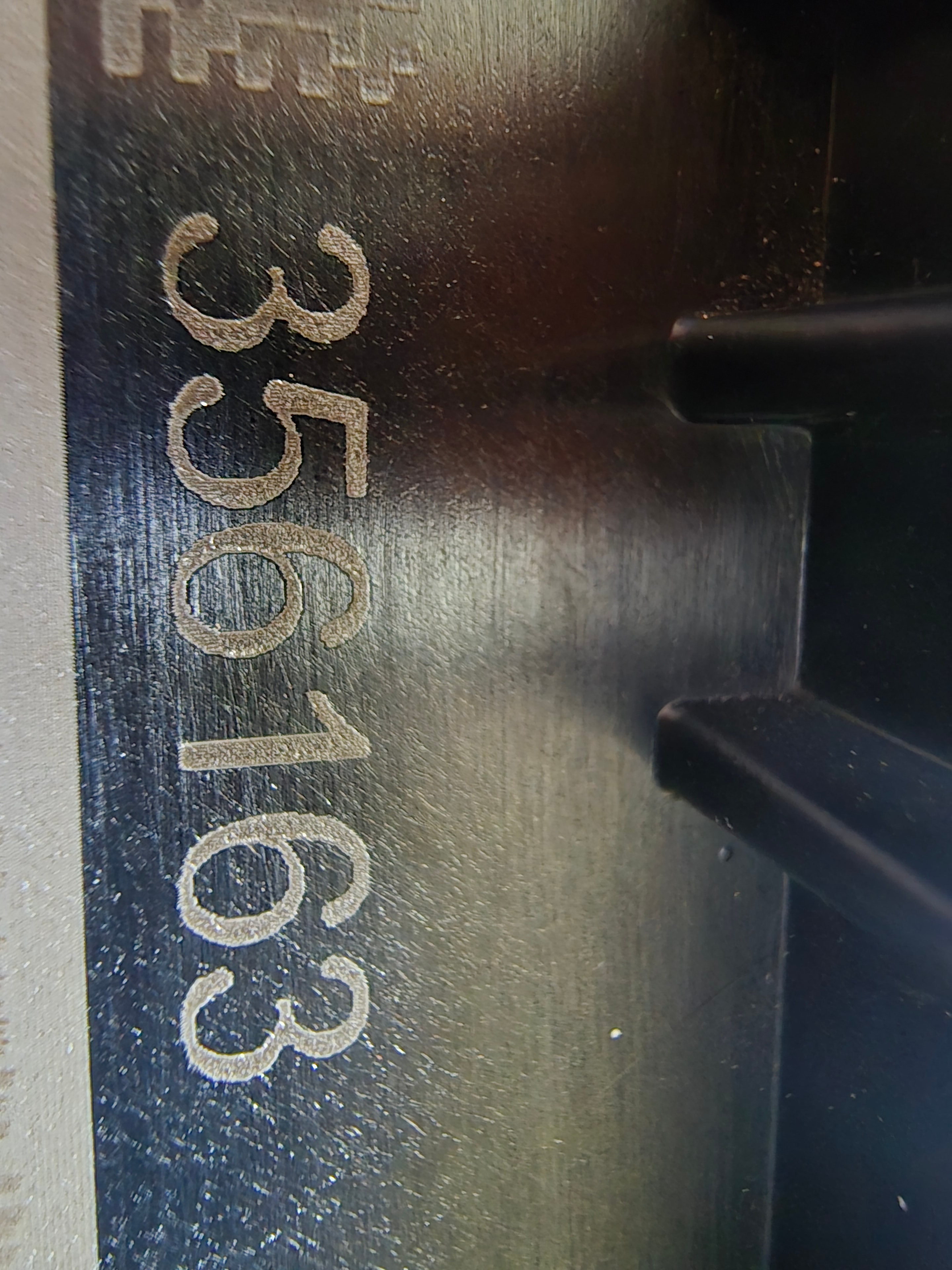 Pentair 356163 drive assembly — part number engraved on housing closeup