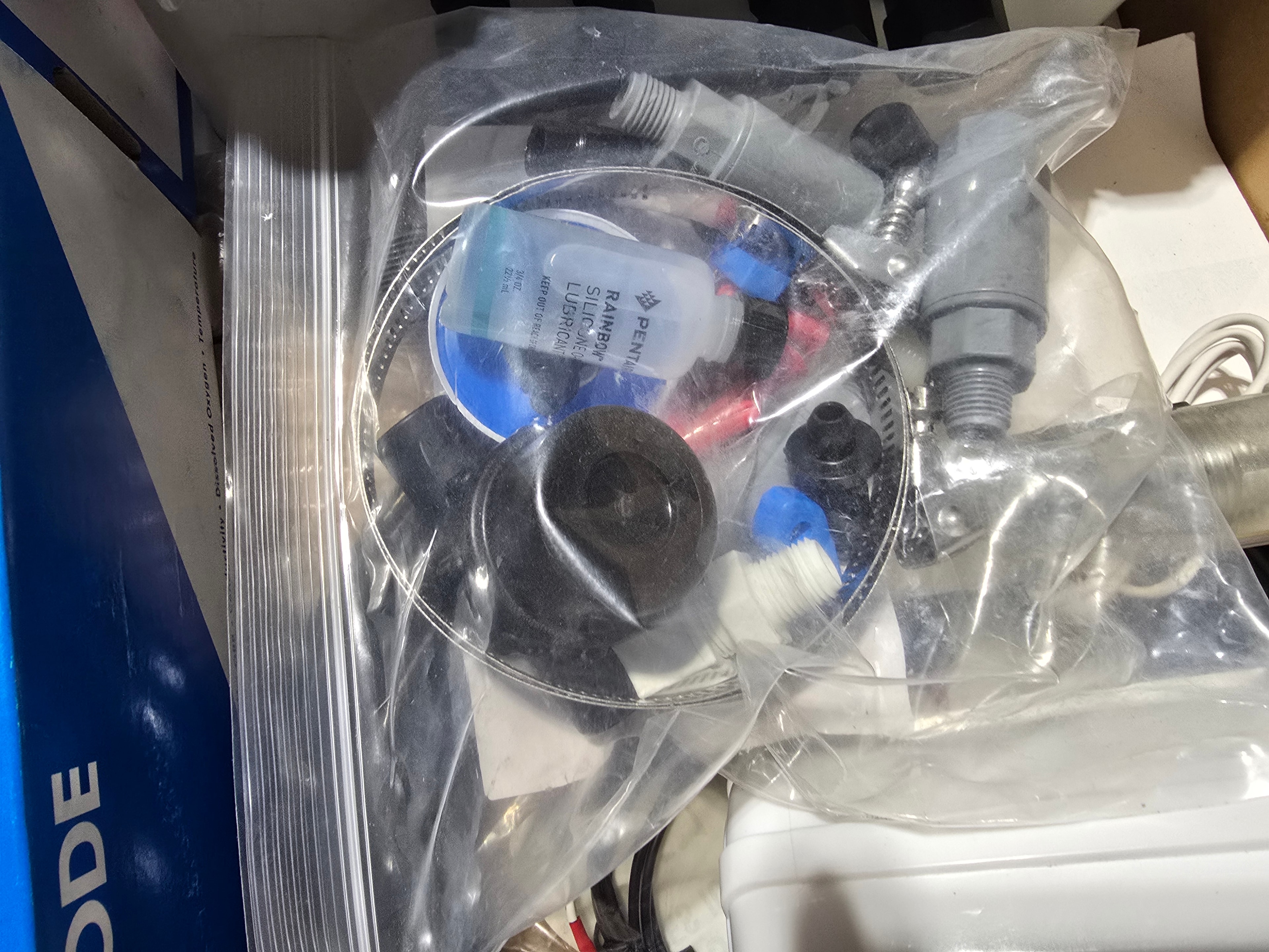 Pentair IntelliChem 521357 enclosure bottom — cable glands and conduit entry fittings
