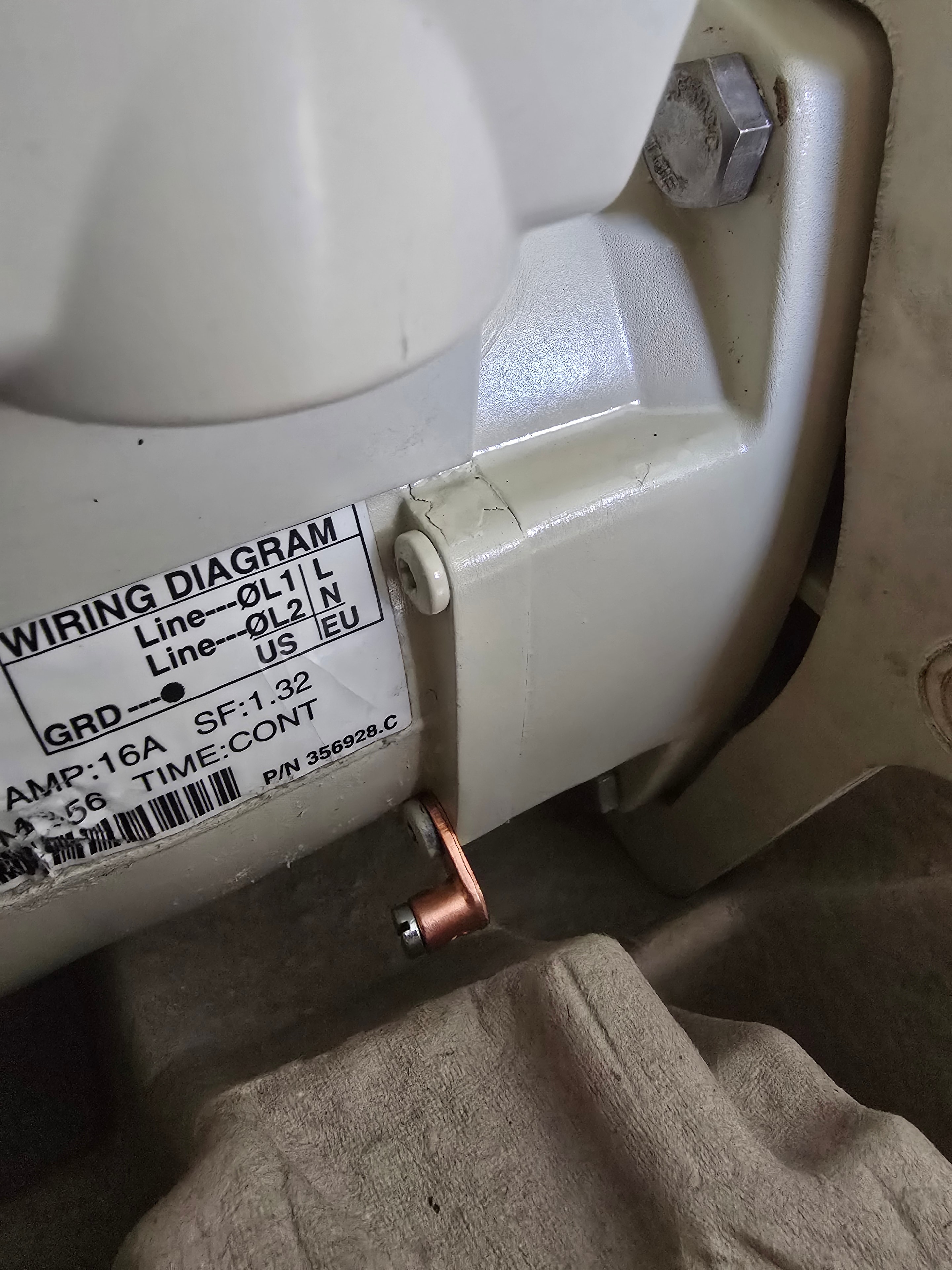 Pentair IntelliFlo VS VSF rebuilt pump upgraded ground terminal wiring diagram label
