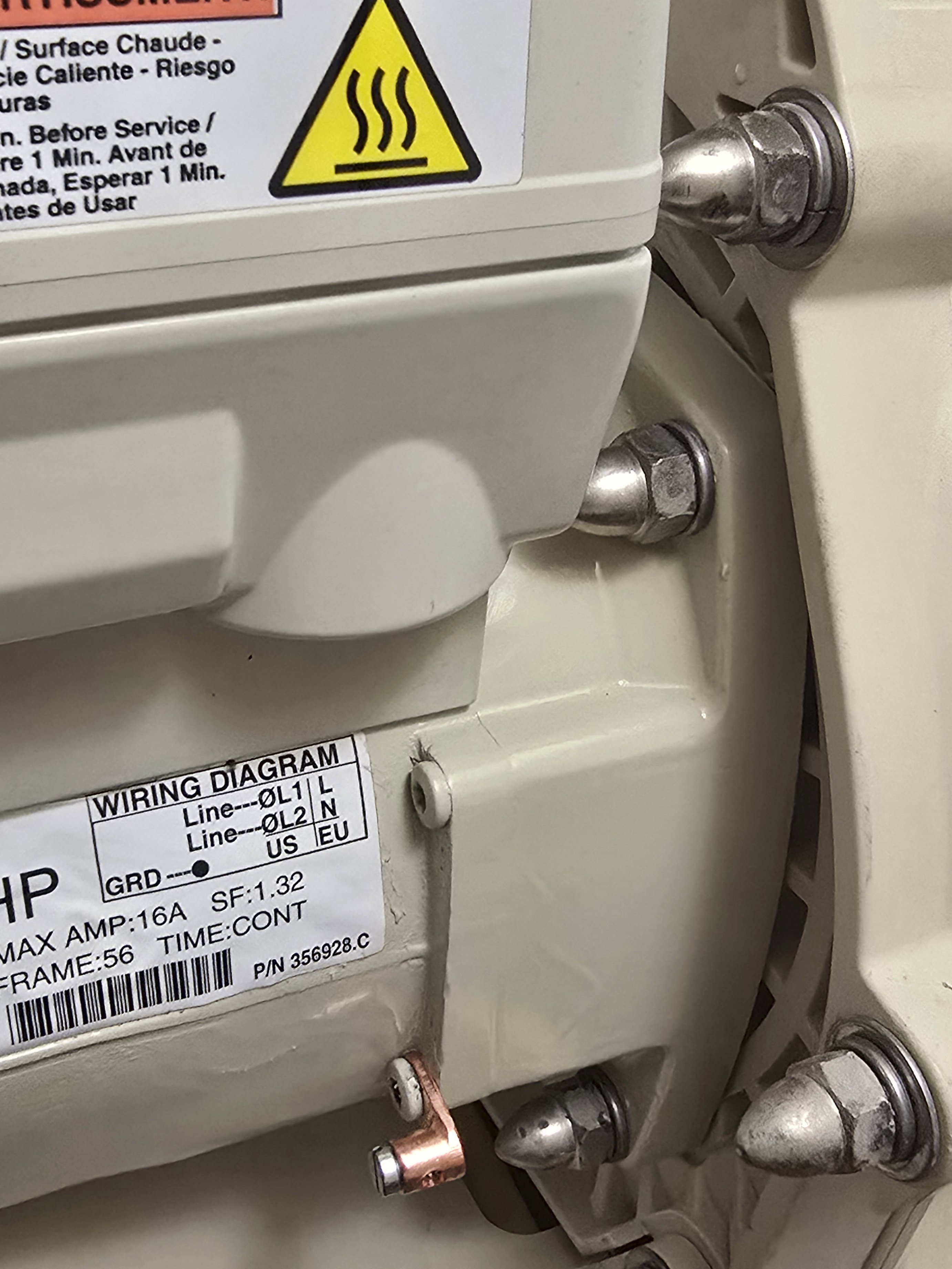 Pentair IntelliFloXF VSF 022056 — right side motor housing detail view