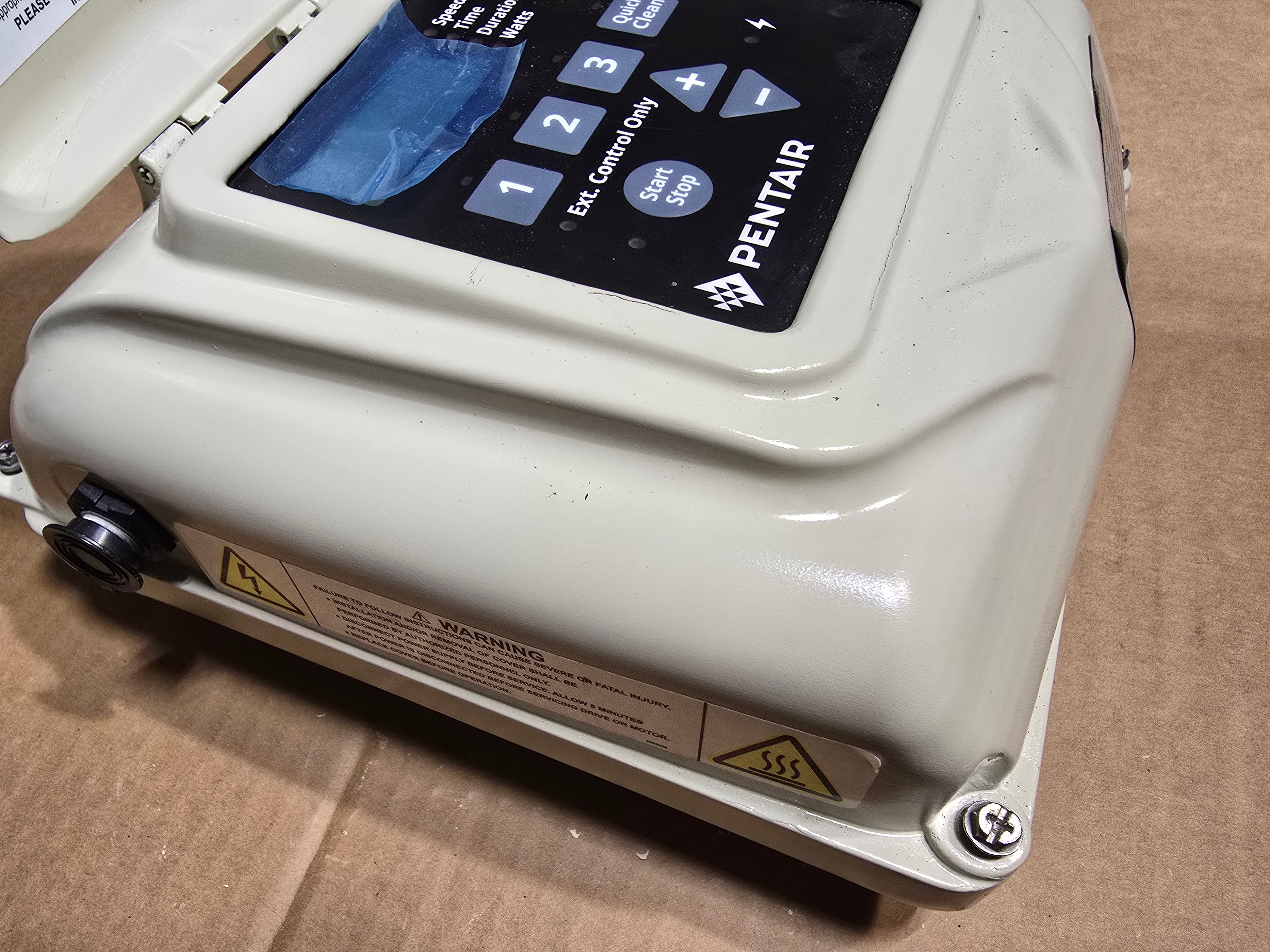 Pentair VST drive input/output connectors — wiring terminals close-up