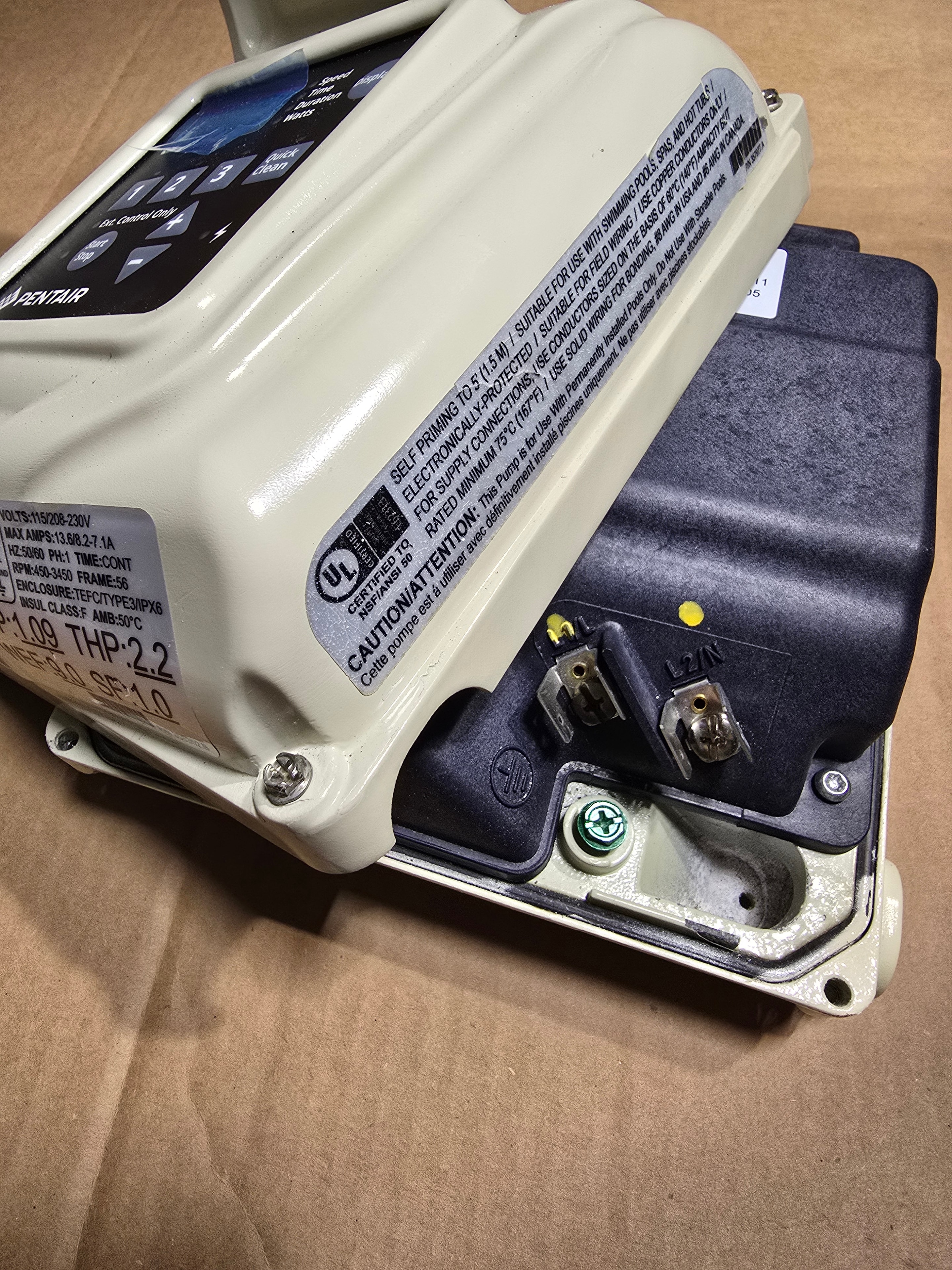 Pentair VST drive cooling fins — heat dissipation assembly