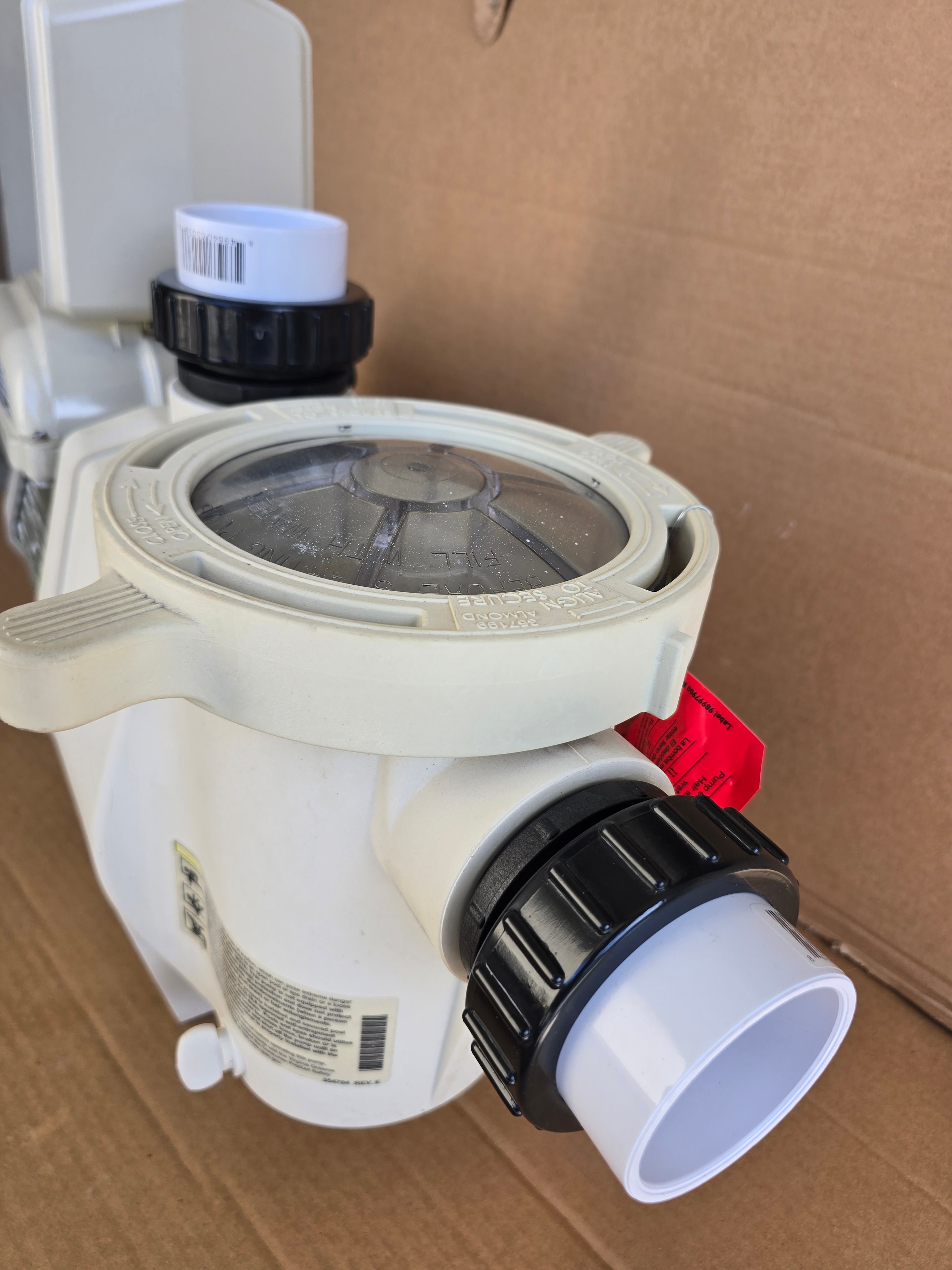 Detail view of renewed Pentair WhisperFlo VST pool pump