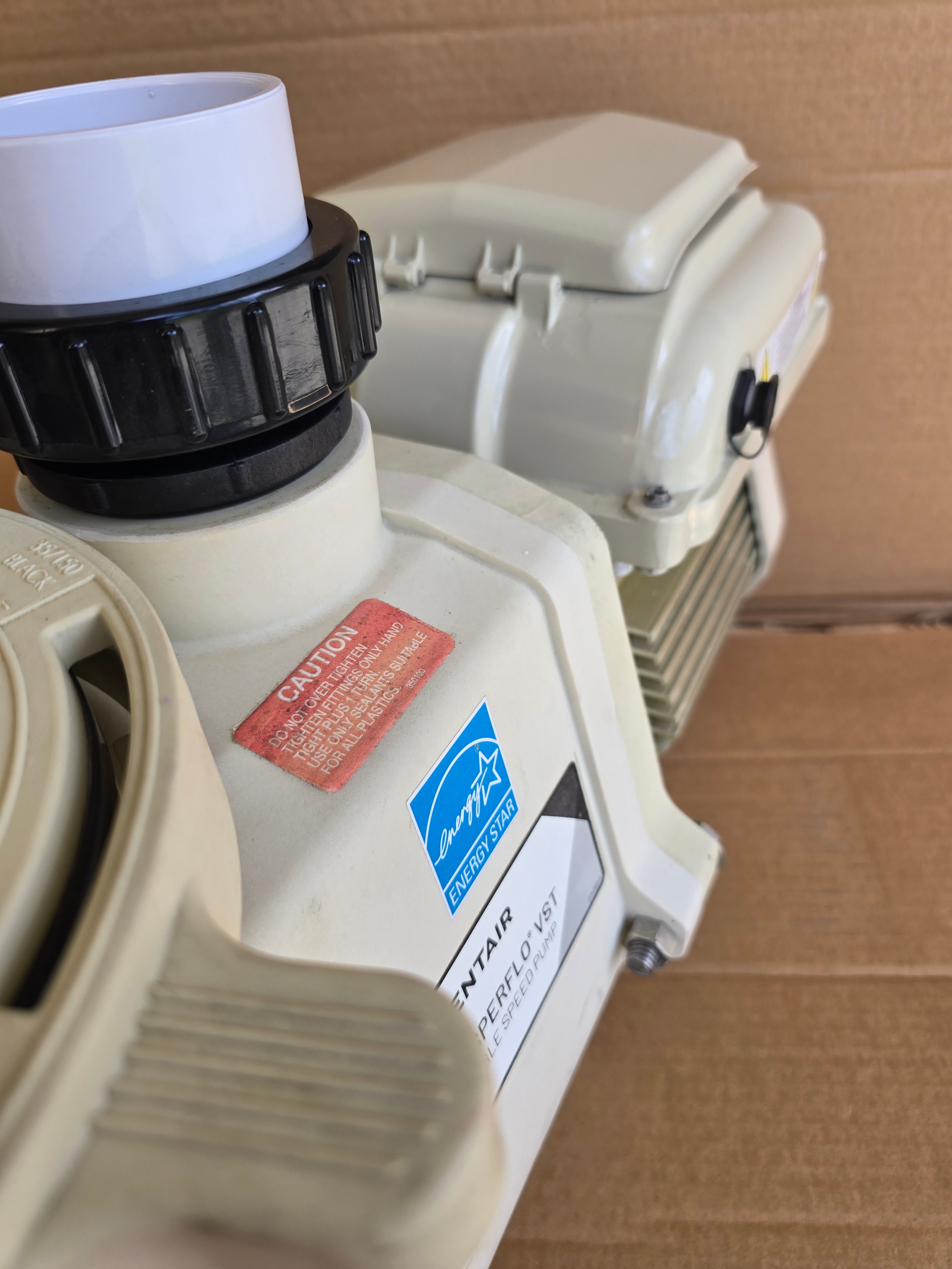 Front view of renewed Pentair WhisperFlo VST variable-speed pool pump